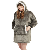 Winter Sherpa Blanket With Sleeves Ultra Plush Fleece Sweatshirt Blanket Hoodie Pink Grey Wine Blue Warm Flannel Hooded Blankets