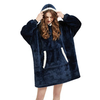 Winter Sherpa Blanket With Sleeves Ultra Plush Fleece Sweatshirt Blanket Hoodie Pink Grey Wine Blue Warm Flannel Hooded Blankets