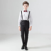 Flower Boys Formal Wedding Suit Kids Prom Party Tuxedo Blazer Children's Day Pinao Performance Costume school uniform 2-14T