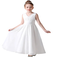 Girls' Chiffon Junior Bridesmaid Sleeveless Dress