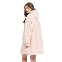 Winter Sherpa Blanket With Sleeves Ultra Plush Fleece Sweatshirt Blanket Hoodie Pink Grey Wine Blue Warm Flannel Hooded Blankets