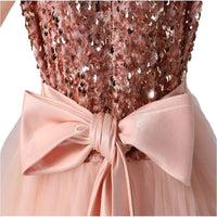 Girls' Sparkly Sequins Short Sleeves Party Dress