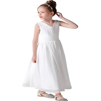 Girls' Chiffon Junior Bridesmaid Sleeveless Dress