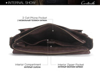 Men's Genuine Leather Business Briefcase Handbag