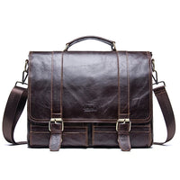 Men's Genuine Leather Business Briefcase Handbag