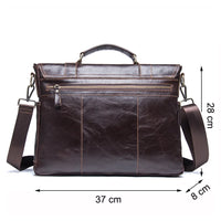Men's Genuine Leather Business Briefcase Handbag