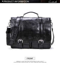 Men's Genuine Leather Business Briefcase Handbag