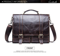 Men's Genuine Leather Business Briefcase Handbag