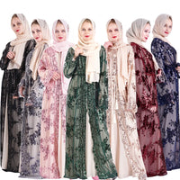 New Islamic Clothing Polyester Muslim Abaya Women Dress Ramadan Dresses Islam Robe Musulman Hijab Kaftan Caftan Pakistan Turkish