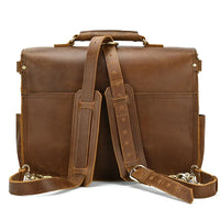 Genuine Leather Vintage High Capacity Laptop Bag