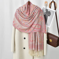Women's Ethnic Paisley Embroidery Viscose Scarf/Shawl