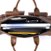 Genuine Leather Men's Briefcase Laptop Bag