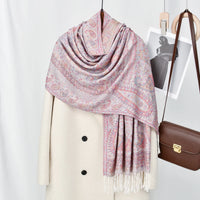 Women's Ethnic Paisley Embroidery Viscose Scarf/Shawl