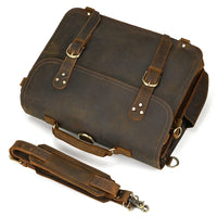 Genuine Leather Vintage High Capacity Laptop Bag