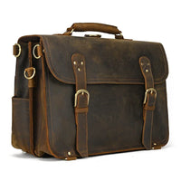 Genuine Leather Vintage High Capacity Laptop Bag