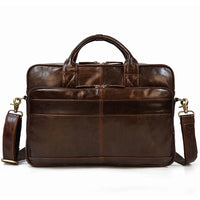 Genuine Leather Men's Business Laptop Handbag