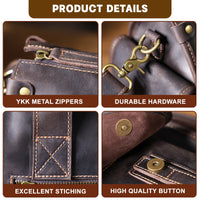 Genuine Leather Men's Briefcase Laptop Bag