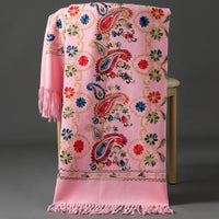 Women's Luxury Embroidery Cashmere Soft Scarf/Shawl