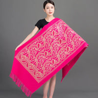 Women's Diamonds Embroidery Winter Thicken Luxury Cashmere Scarf/Shawl