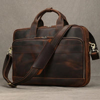 Genuine Leather Business Casual Laptop Handbag