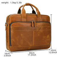 Genuine Leather Business Casual Laptop Handbag