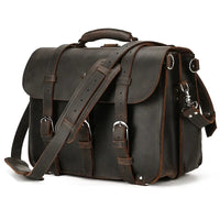 Genuine Leather Vintage High Capacity Laptop Bag