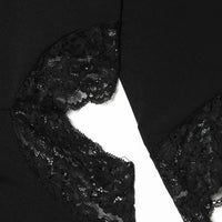 Women's Lace Dress Elegant Female Party Dresses Summer Casual Woman Backless Short Dress Vintage Vestidos Black Evening Dresses