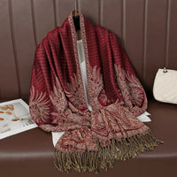 Women's Ethnic Paisley Embroidery Viscose Scarf/Shawl
