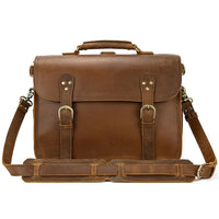 Genuine Leather Vintage High Capacity Laptop Bag