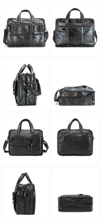 Genuine Leather Men‘s Casual Business Handbag