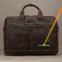 Genuine Leather Business Casual Laptop Handbag