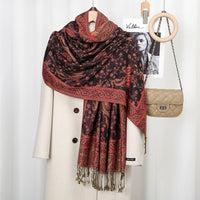 Women's Ethnic Paisley Embroidery Viscose Scarf/Shawl
