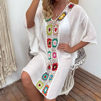 Women's Crochet Hollow Out Summer Bikini Cover Up Dress