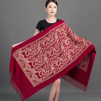 Women's Diamonds Embroidery Winter Thicken Luxury Cashmere Scarf/Shawl