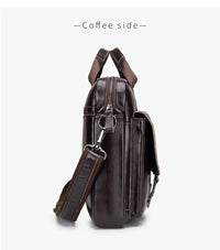 New 100% Genuine Leather Men's Briefcase Laptop Bag