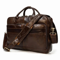 Genuine Leather Business Casual Laptop Handbag