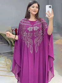 Abayas For Women Dubai Luxury 2024 Chiffon Boubou Muslim Fashion Dress Caftan Marocain Wedding Party Occasions Djellaba Femme