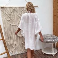 Women's Crochet Hollow Out Summer Bikini Cover Up Dress