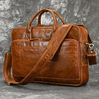 Genuine Leather Business Casual Laptop Handbag