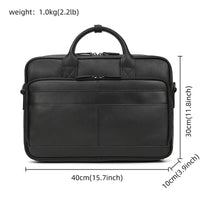 Genuine Leather Business Casual Laptop Handbag