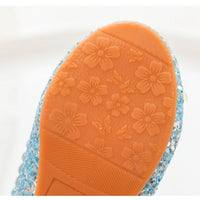 Kids' Casual Shoes Girls' Princess Sandals Children's Fashion Pink Blue High Heel Shoes Size 24-36