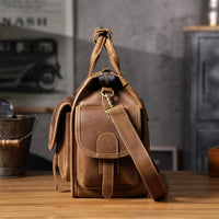 Genuine Leather Men's Briefcase Laptop Bag