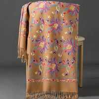Women's Embroidery Cashmere Thick Soft Warm Scarf/Shawl