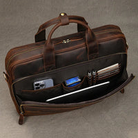 Genuine Leather Men's Business Laptop Handbag