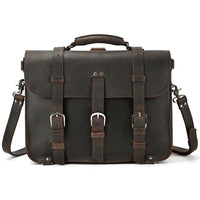 Genuine Leather Vintage High Capacity Laptop Bag