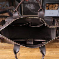 Genuine Leather Men's Briefcase Laptop Bag
