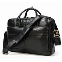 Genuine Leather Men's Business Laptop Handbag