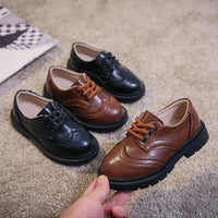 Boys' Lace-up Oxford PU Leather Shoes