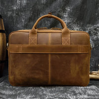 Genuine Leather Business Casual Laptop Handbag