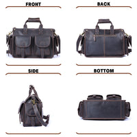 Genuine Leather Men's Briefcase Laptop Bag